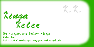 kinga keler business card